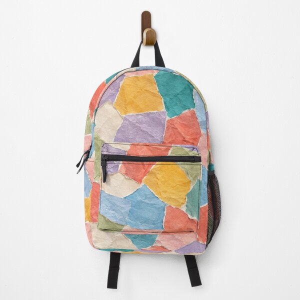 Item preview, Colorful Torn Paper Collage Background with Pastel Crumpled Textures designed and sold by WangAew.