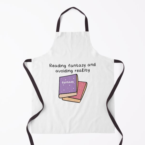 Item preview, Reading fantasy and avoiding reality book reader designed and sold by fluffyfamcraft.