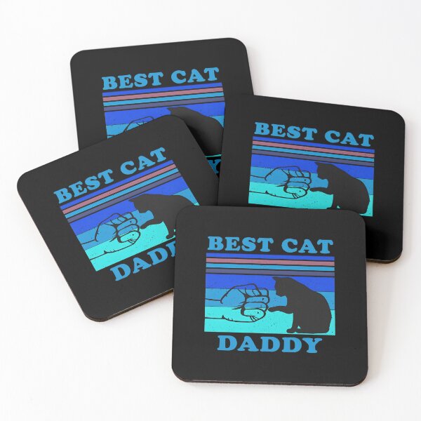 Item preview, Best Cat Daddy Fist Bump Retro Sunset Design designed and sold by SoyLamderma.