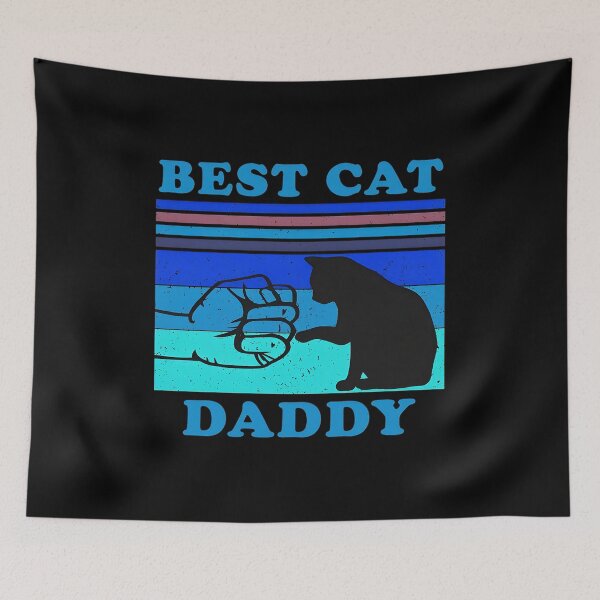 Item preview, Best Cat Daddy Fist Bump Retro Sunset Design designed and sold by SoyLamderma.