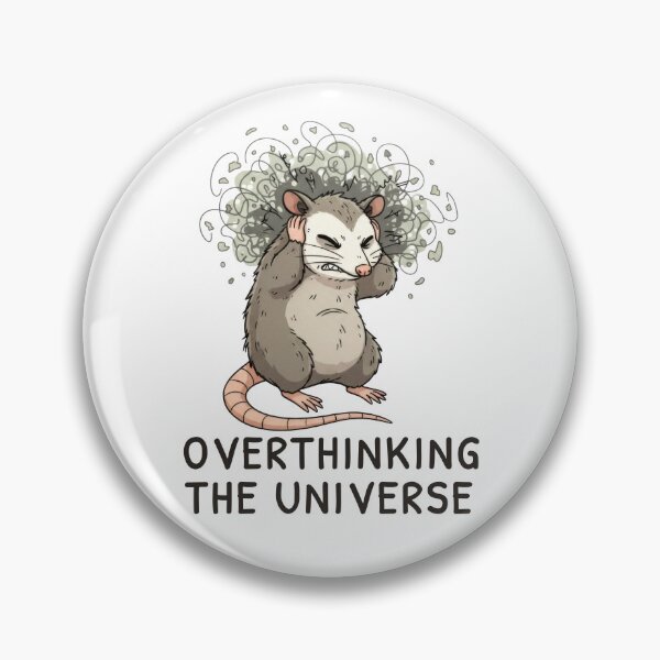 Item preview, Overthinking the Universe – Cosmic Anxiety Possum designed and sold by ChernotytskaArt.