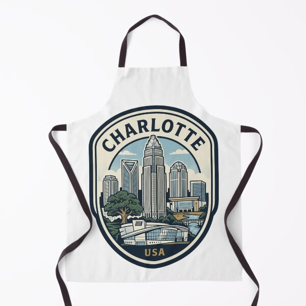 Item preview, Charlotte North Carolina Skyline Retro Badge designed and sold by k3rstman1.