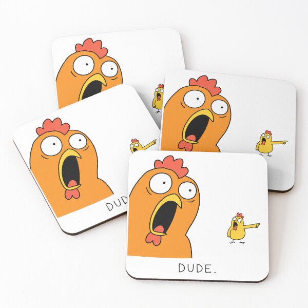 Item preview, Dude Funny Chicken Reaction Meme designed and sold by MonkiFlipp.