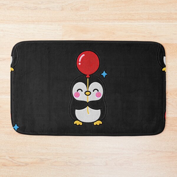 Item preview, Cute Penguin Holding Red Balloon Kawaii Embroidery Patch designed and sold by ColorSplash123.