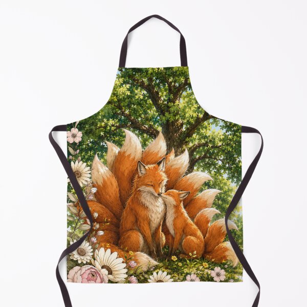 Item preview, Kitsune Family – Nine-Tailed Fox & Little Fox designed and sold by Suzaku Studio.