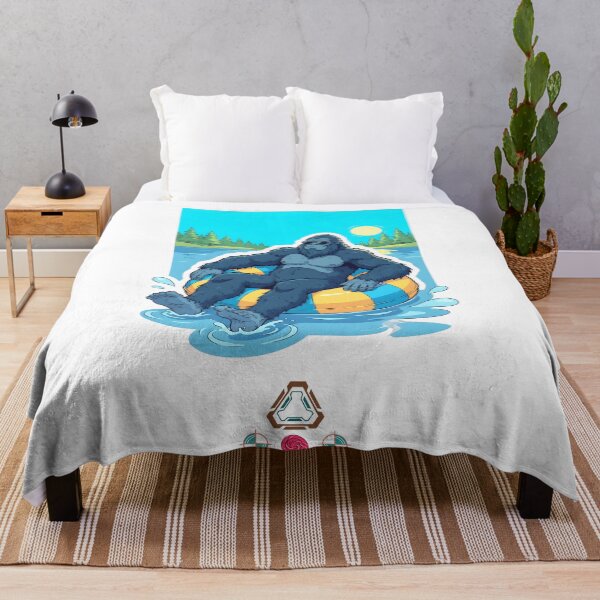 Item preview, Bigfoot Vacation - Funny Sasquatch Floating in Inner Tube on Lake T-Shirt designed and sold by Whimsy Trail Co.