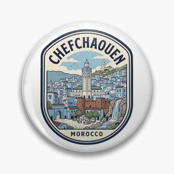 Item preview, Chefchaouen Morocco Blue City Travel Badge designed and sold by k3rstman1.