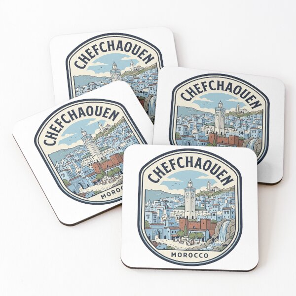 Aperçu de l'œuvre Chefchaouen Maroc Badge de voyage Ville bleue créée et vendue par k3rstman1.
