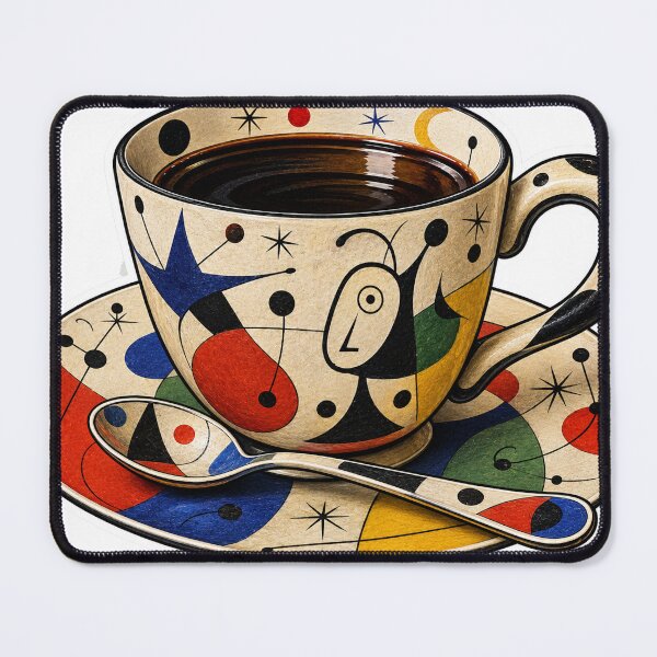 Item preview, Abstract Geometric Coffee Cup – Miró Inspired Art designed and sold by ChicClicker.