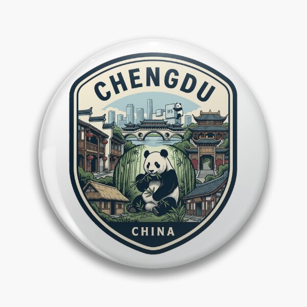 Item preview, Chengdu China Giant Panda Travel Emblem designed and sold by k3rstman1.