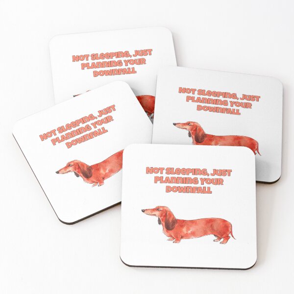 Item preview, Dachshund Not Sleeping Planning Funny Sarcastic Dog Art designed and sold by NatureUnleashed.