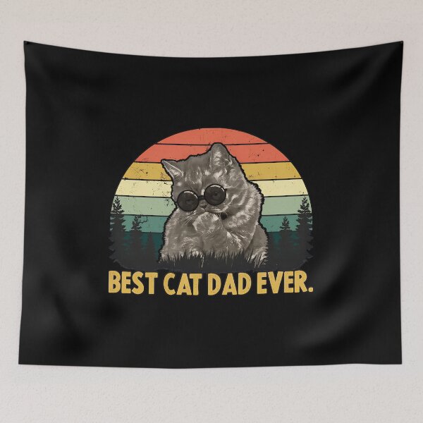 Item preview, Best Cat Dad Ever Retro Sunset Cat Graphic designed and sold by GiaoCalonas.