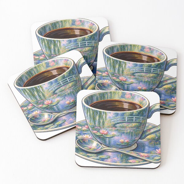 Item preview, Water Lily Garden Coffee Cup – Monet Inspired designed and sold by ChicClicker.
