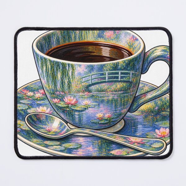 Item preview, Water Lily Garden Coffee Cup – Monet Inspired designed and sold by ChicClicker.