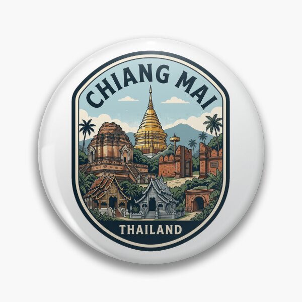 Item preview, Chiang Mai Thailand Vintage Travel Badge designed and sold by k3rstman1.