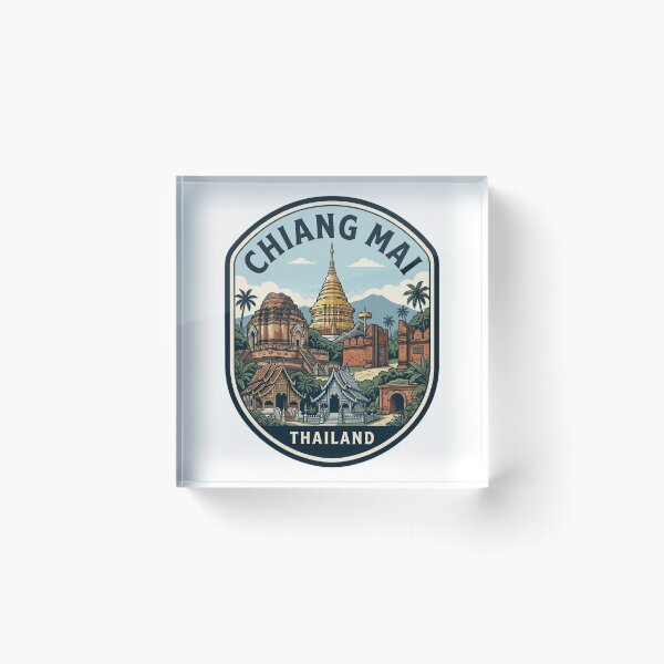 Item preview, Chiang Mai Thailand Vintage Travel Badge designed and sold by k3rstman1.