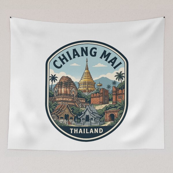 Item preview, Chiang Mai Thailand Vintage Travel Badge designed and sold by k3rstman1.