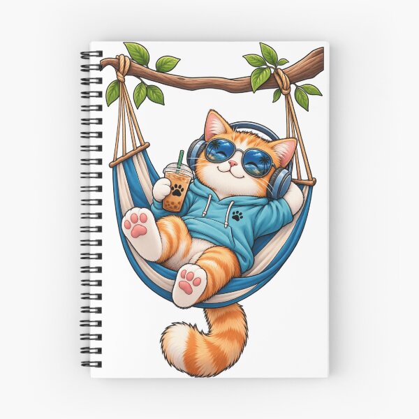 Item preview, Chill Cat Summer Vibes – Cute Kawaii Cat T-Shirt Design designed and sold by LarkLeaf.