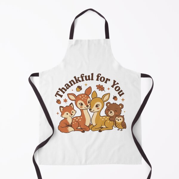 Item preview, Thankful for You Retro Woodland Animals Cute Fall Deer Fox Bear Owl Gratitude designed and sold by raedattia.