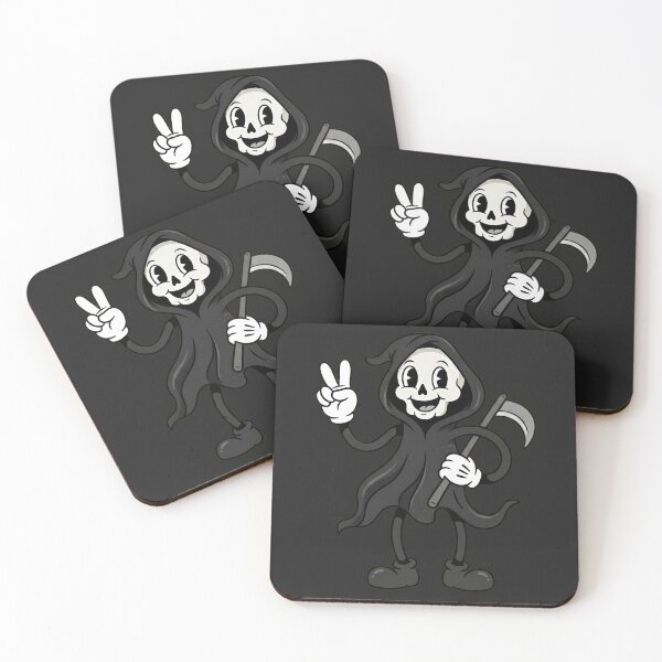 Item preview, Vintage Rubber Hose Grim Reaper Peace Sign designed and sold by DripCultureLab.