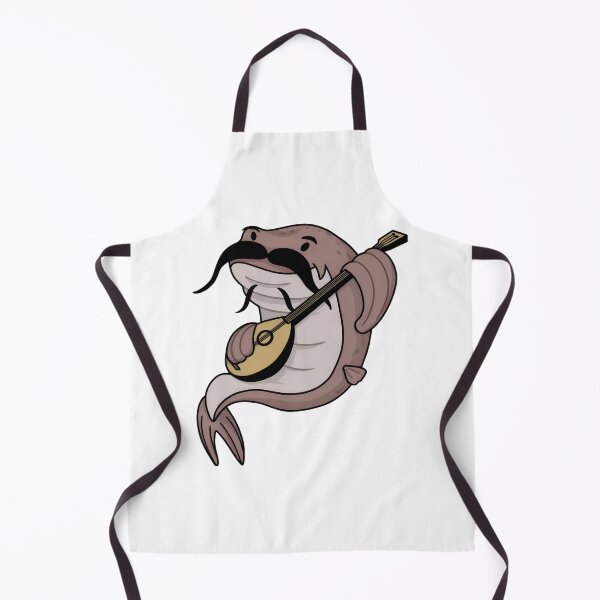 Item preview, Catfish Musician with Mustache Playing Lute designed and sold by GiaoCalonas.