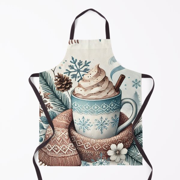 Item preview, Cozy Winter Hot Chocolate Art, Boho Christmas Illustration, Hygge Holiday Wall Decor designed and sold by NarjaShop.
