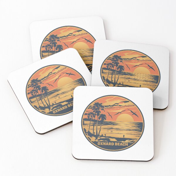 Item preview, Retro Oxnard Beach Sunset Illustration designed and sold by TeeBTees.