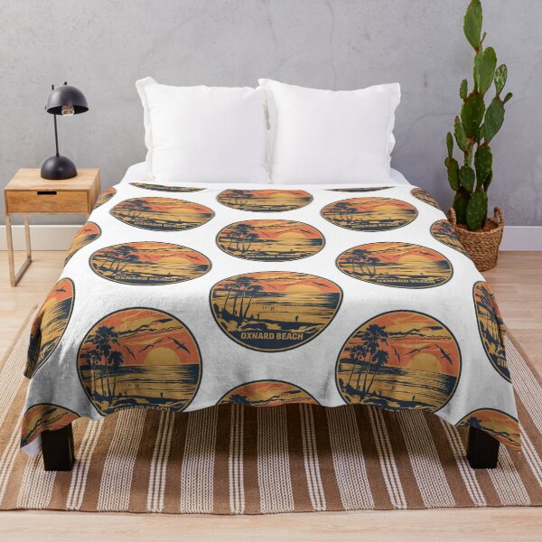 Item preview, Retro Oxnard Beach Sunset Illustration designed and sold by TeeBTees.