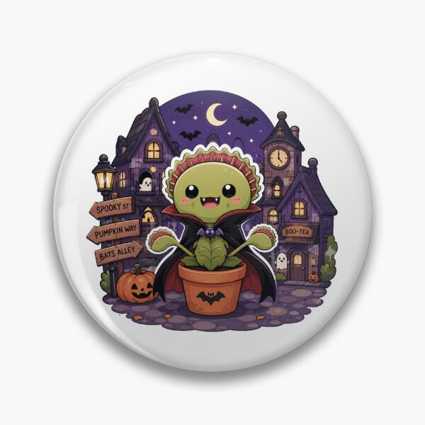 Item preview, Vampire Venus Flytrap Halloween Cute Carnivorous Plant Dracula Spooky Town designed and sold by Yellowriversss.