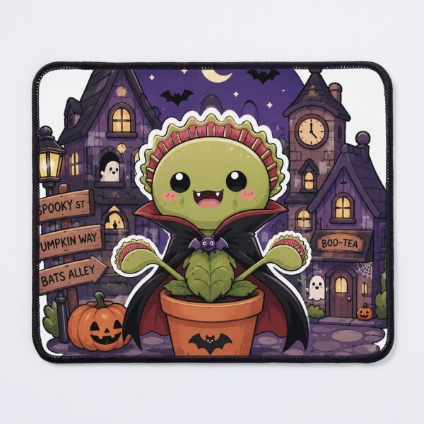 Item preview, Vampire Venus Flytrap Halloween Cute Carnivorous Plant Dracula Spooky Town designed and sold by Yellowriversss.