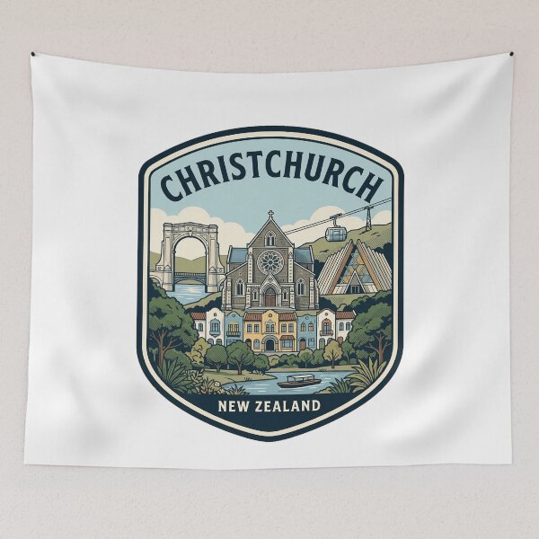 Item preview, Christchurch New Zealand Vintage Travel Emblem designed and sold by k3rstman1.