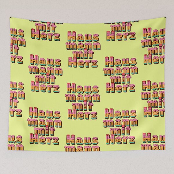 Item preview, Househusband with heart saying typography folk art designed and sold by Mauswohn.