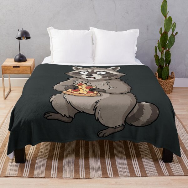 Item preview, Chaotic Raccoon Eating Pizza Trash Panda designed and sold by DripCultureLab.