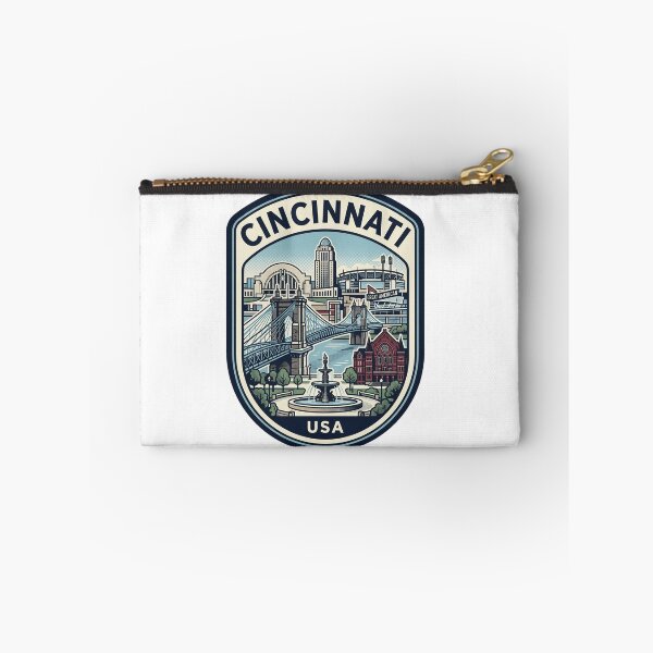 Item preview, Cincinnati Ohio Skyline Retro Travel Badge designed and sold by k3rstman1.