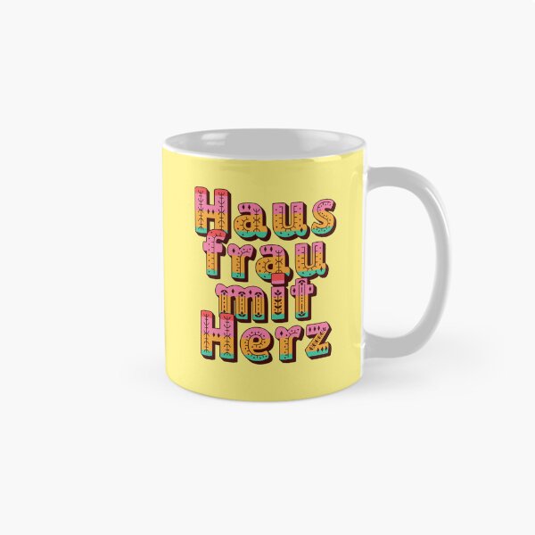 Item preview, Housewife with heart saying typography folk art designed and sold by Mauswohn.