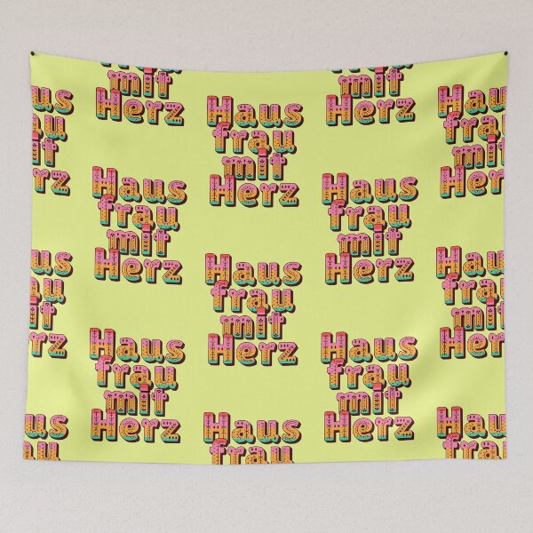 Item preview, Housewife with heart saying typography folk art designed and sold by Mauswohn.