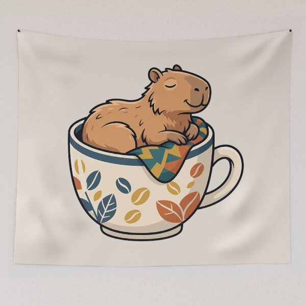 Item preview, Chill Capybara In A Coffee Mug Zen Meme designed and sold by DripCultureLab.
