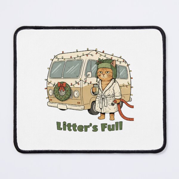 Item preview, Grumpy Cat Christmas Camper "Litter's Full" Funny designed and sold by GiaoCalonas.