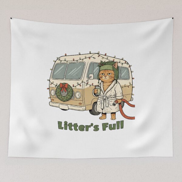 Item preview, Grumpy Cat Christmas Camper "Litter's Full" Funny designed and sold by GiaoCalonas.