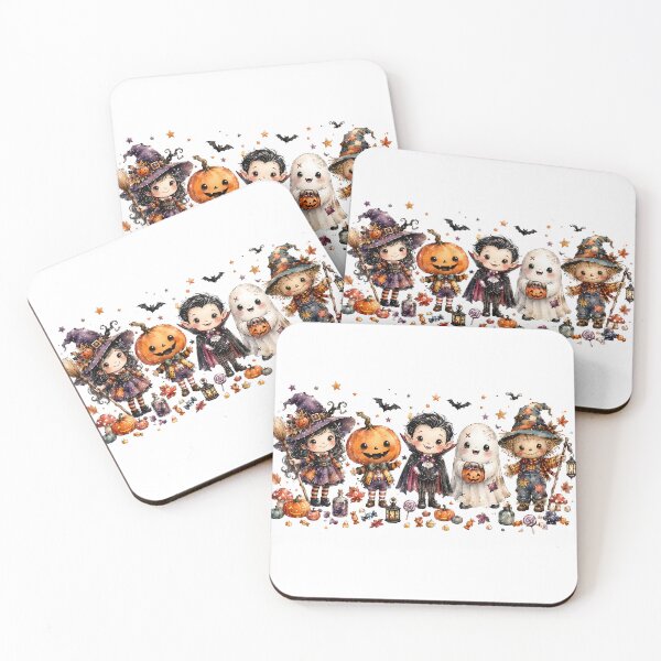 Item preview, Cute Halloween Characters – Spooky Kawaii Witch, Pumpkin, Vampire, Ghost & Scarecrow designed and sold by Dreamy Ocean Art.