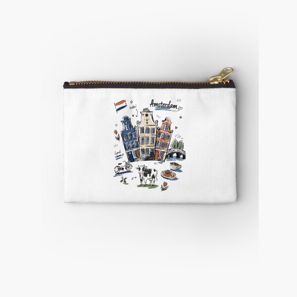 Item preview, Cute Canal Houses Amsterdam Doodle Art v2 designed and sold by RamyGallery.