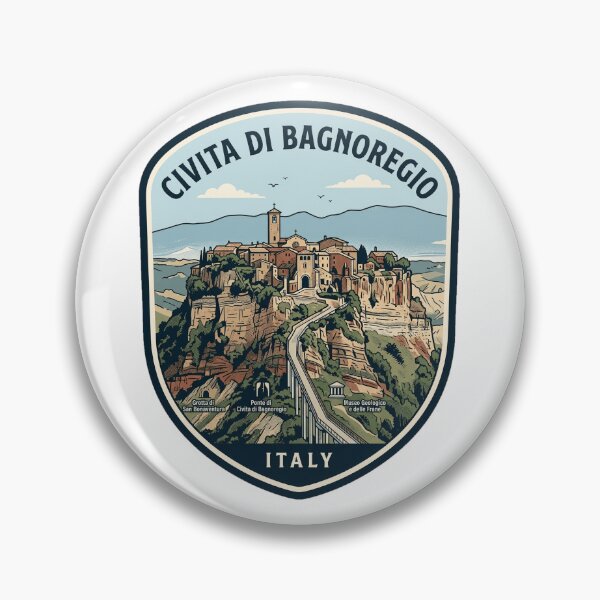 Item preview, Civita di Bagnoregio Italy Vintage Travel Badge designed and sold by k3rstman1.