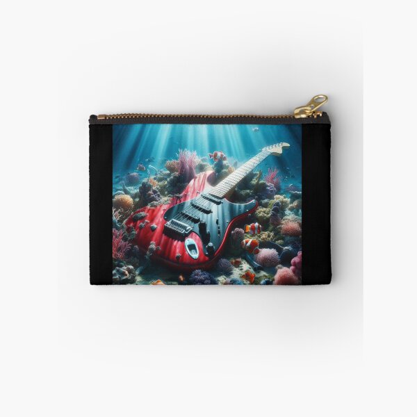 Item preview, Red Electric guitar underwater designed and sold by JALNERVION SHOP.