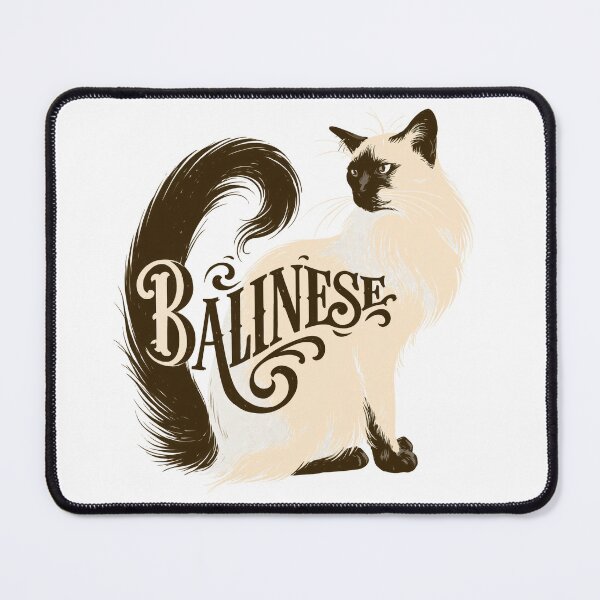 Item preview, Balinese Cat Word Art | Typography Cat Silhouette Design designed and sold by AyfuDesigns.