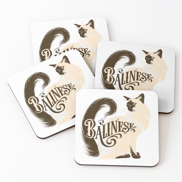 Item preview, Balinese Cat Word Art | Typography Cat Silhouette Design designed and sold by AyfuDesigns.
