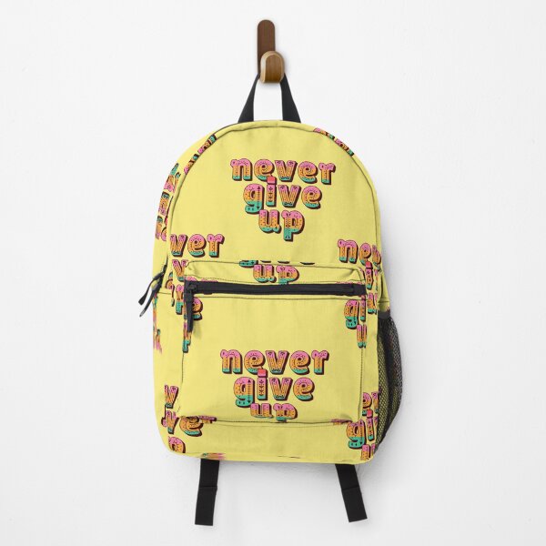 Item preview, Never Give Up quote, motivation, typography, folk art designed and sold by Mauswohn.