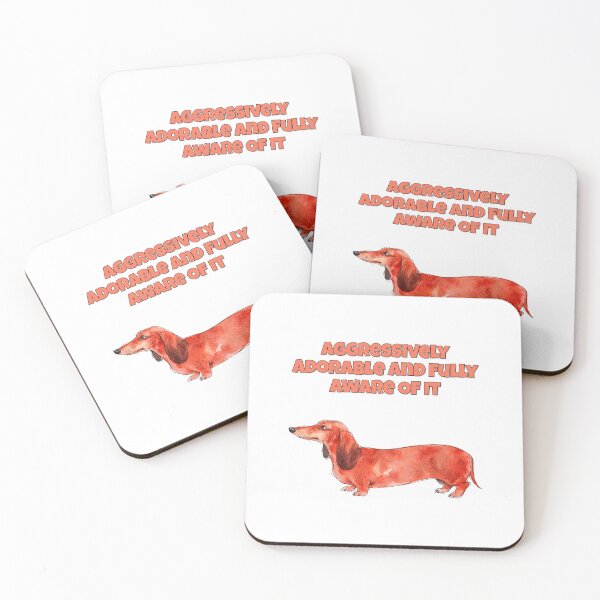 Item preview, Dachshund Aggressively Adorable Watercolour Funny Dog designed and sold by NatureUnleashed.