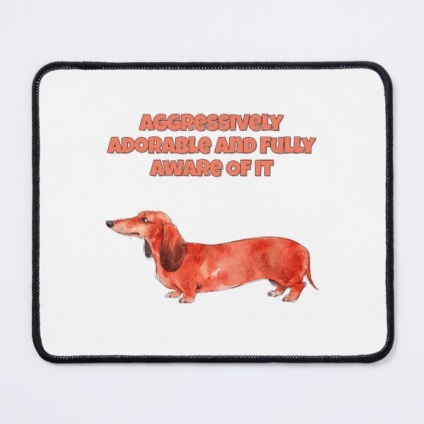 Item preview, Dachshund Aggressively Adorable Watercolour Funny Dog designed and sold by NatureUnleashed.