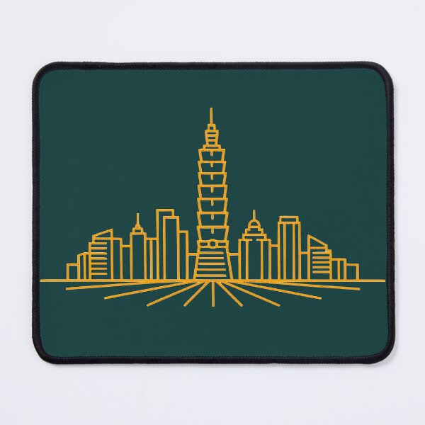 Item preview, Taipei Skyline Line Art – Minimalist Taiwan Cityscape designed and sold by KungPowUnicorn.