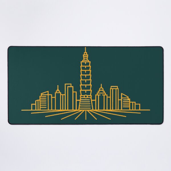 Item preview, Taipei Skyline Line Art – Minimalist Taiwan Cityscape designed and sold by KungPowUnicorn.